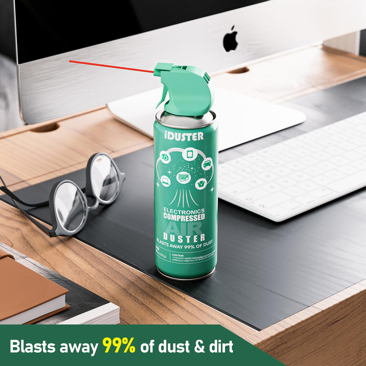 3PCS 10oz Compressed Canned Air Duster for Computer - iDuster Disposable Electronic Keyboard Cleaner for Cleaning Duster
