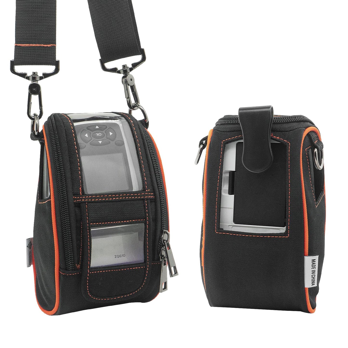 Soft Carrying Case for Zebra ZQ610 QLN220 ZR628 Mobile Thermal Printer - 2024 Upgrade Case Holster with Shoulder Strap and Belt Clip Compatible
