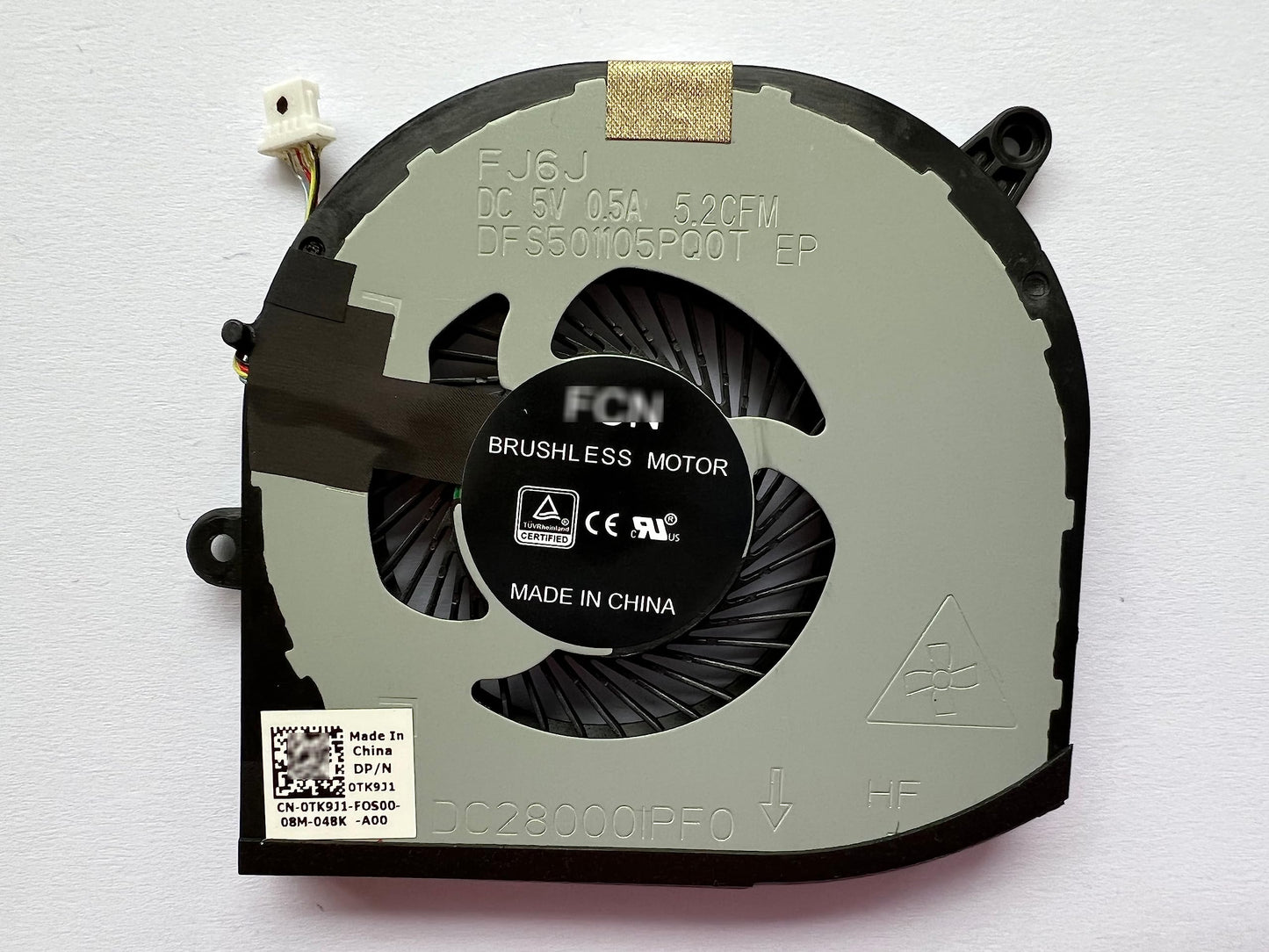Fan Replacement for Dell XPS 15 9570 CPU Fan & Gpu Fan TK9J1 08YY9 CN-0TK9J1 CN-008YY9