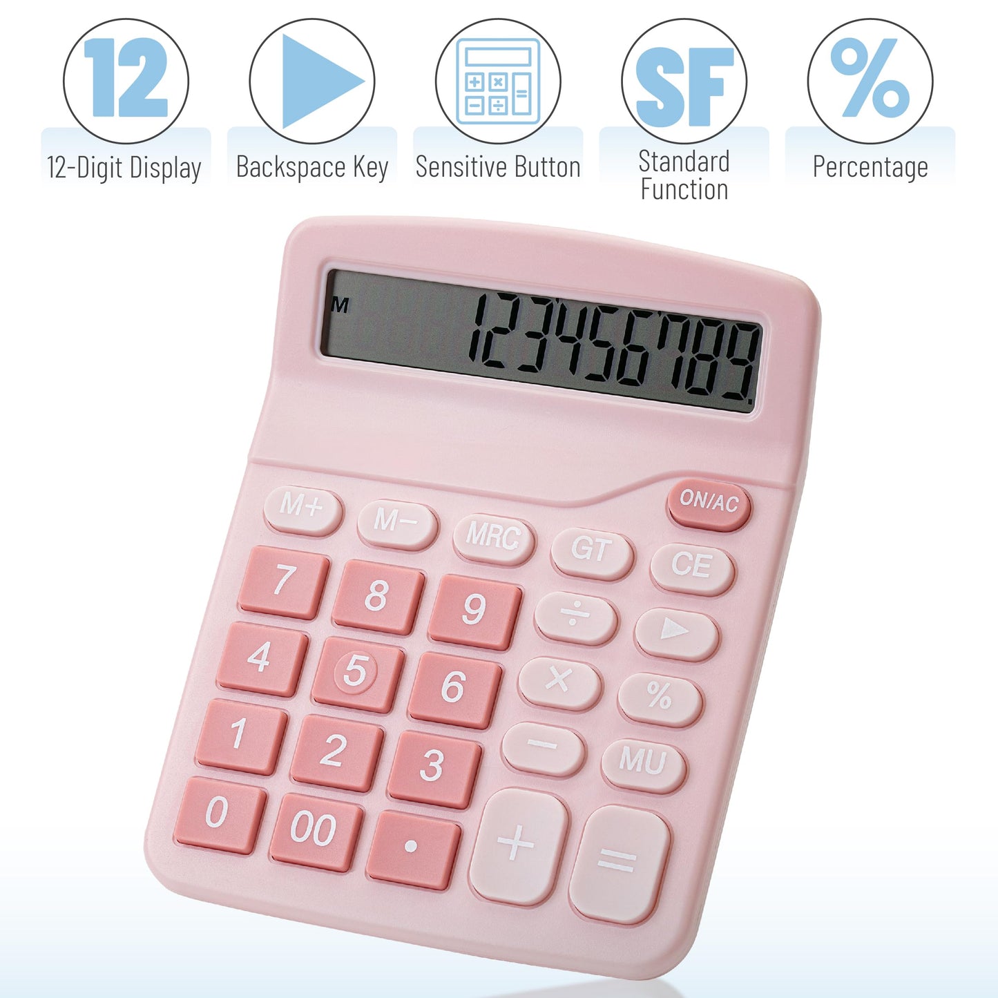 Mr. Pen Pink Large Display Desktop Calculator