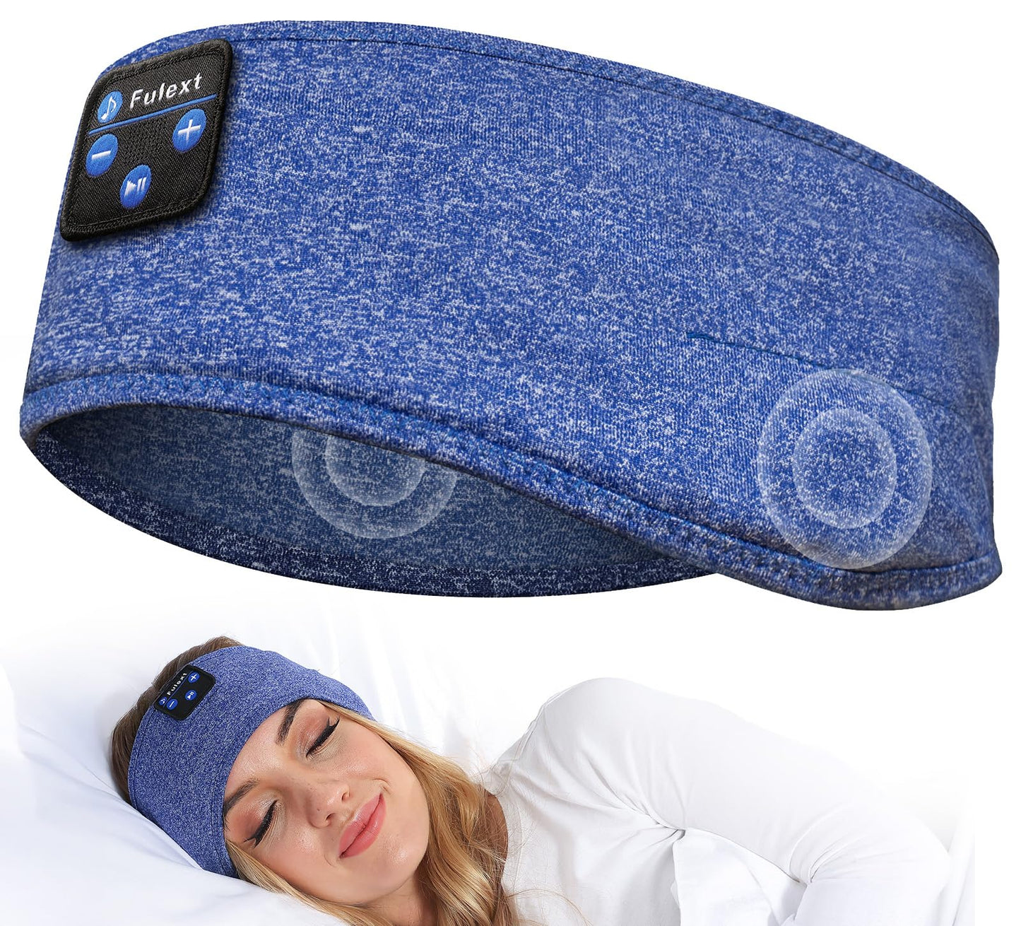 Fulext Sleep Headphones Bluetooth Headband,Sleeping Headphones Sports Headband, Long Time Play Sleeping Headsets with Built in Speakers Perfect…
