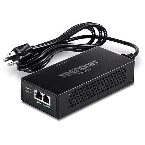 TRENDnet Gigabit PoE++ Injector, TPE-119GI, NDAA + TAA Compliant, Supports 15.4W, 30W, and 95W, Up to 100m(328 ft), Integrated Power Supply, IEEE