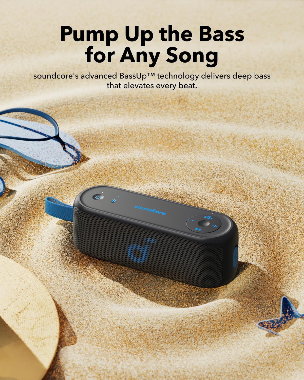 Soundcore Select 3 Outdoor Speaker, 16W, BassUp Technology, 20H Playtime, IPX7 Waterproof(Renewed)