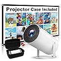 Mini Projector, Native 1080P Portable Projector with Carrying Case, 4K Support, 270°Rotatable Outdoor Movie Proyector, Home Theater Projector