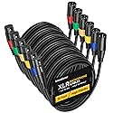 InnoGear XLR Microphone Cables, 10 Feet 6 Pack Oxygen-Free Copper Male to Female 3-Pin Balanced XLR Mic Cables Cord for Speaker Podcast Audio Mixer