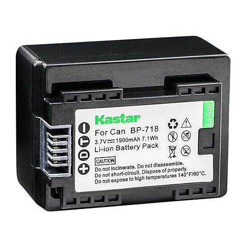 Kastar BP718 Battery for Canon BP-718 BP718 BP-727 and Canon VIXIA HF M50 HF M52 HF M500 HF R30 HF R32 HF R40 HF R42 HF R50 HF R52 HF R60 HF R62 HF
