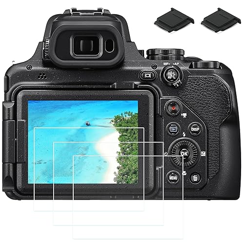 PCTC P1000 Screen Protector Compatible with Nikon COOLPIX P1000 Digital Camera, 0.3 mm 9H Hardness Tempered Glass LCD Screen Protector Compatible