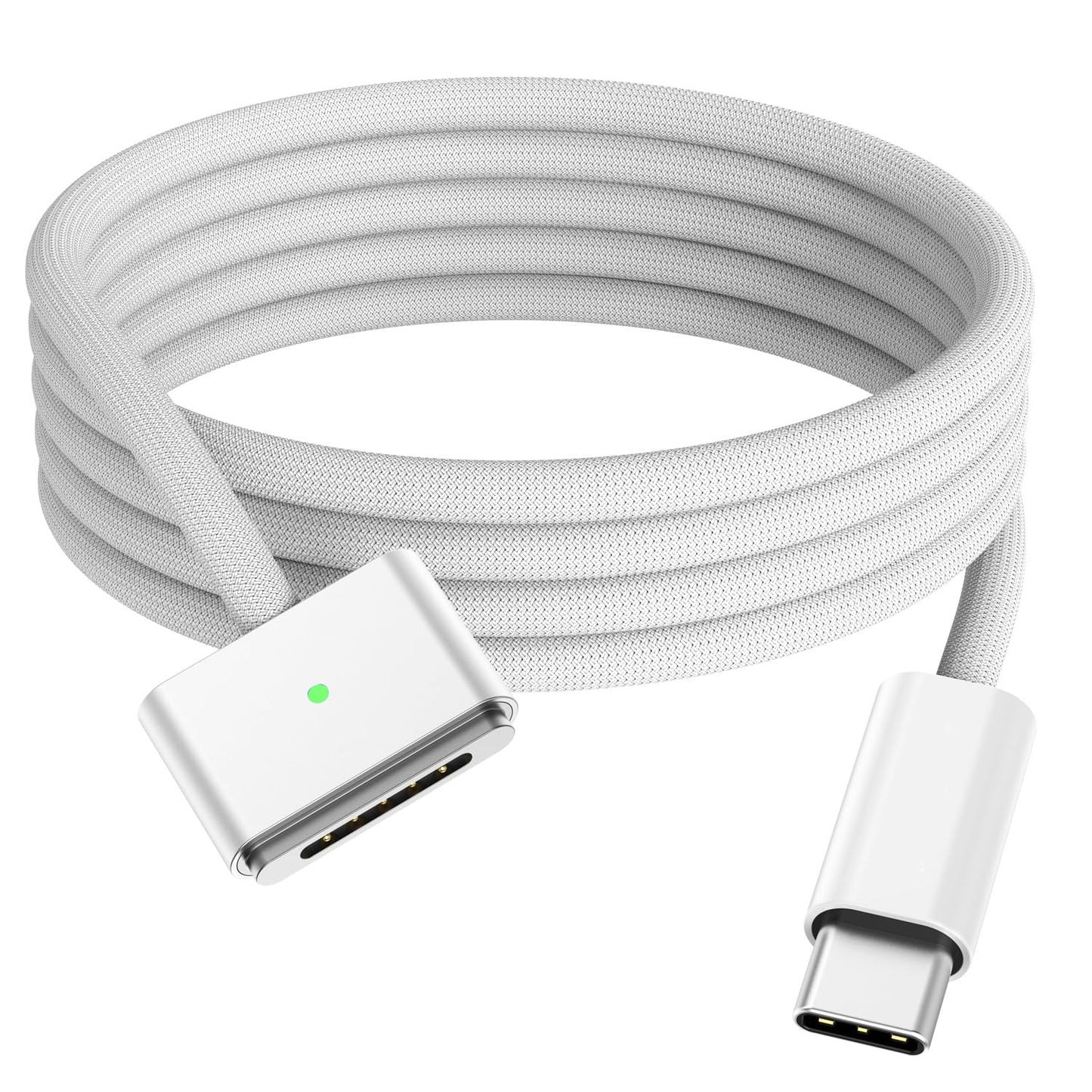 Amavasion 140W USB-C to Magnetic 3 Cable for MacBook, 6.6ft Nylon Braided for 2024 MacBook Pro 14” 16" M4, Pro 14” 16",Air 13” 15"