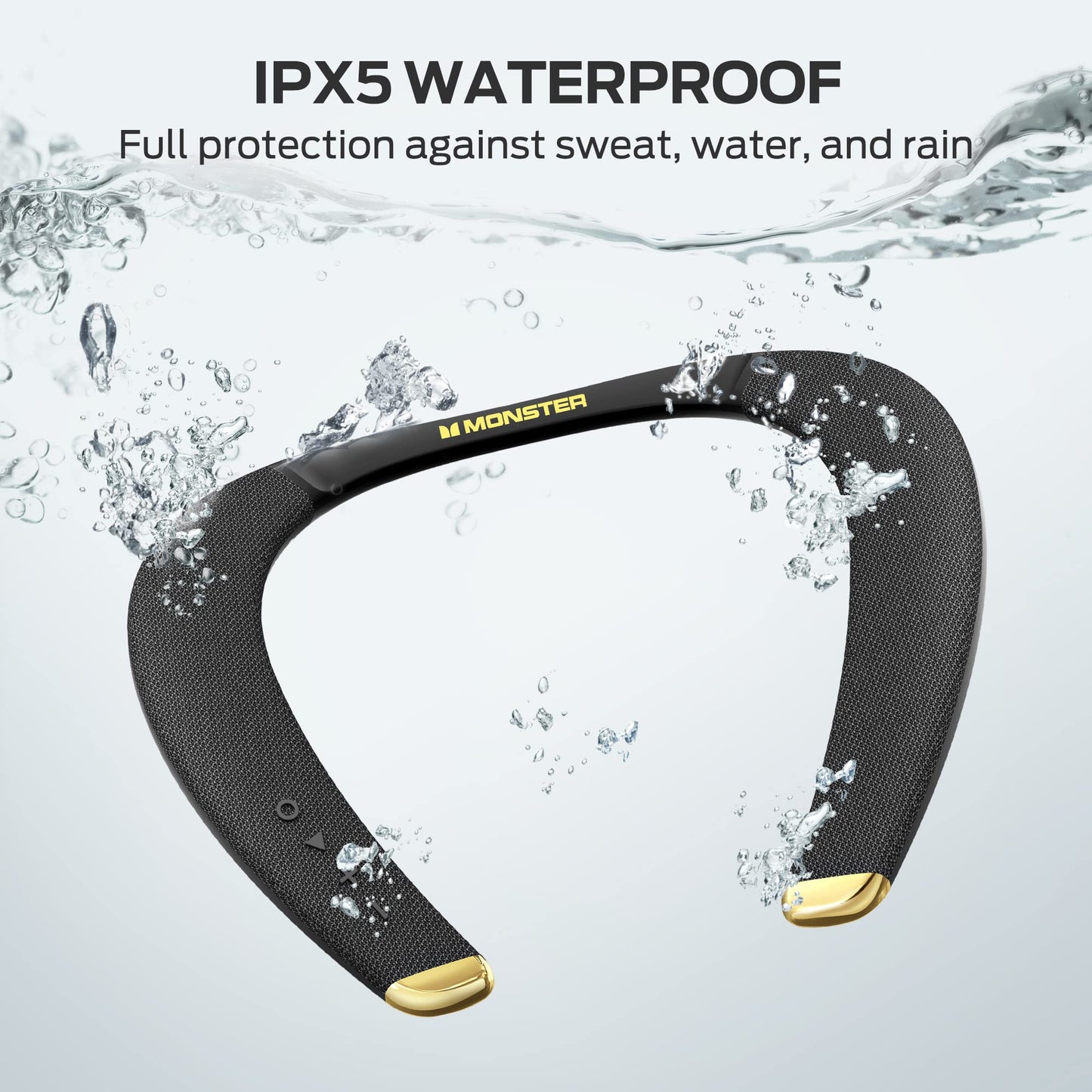 Monster Boomerang Petite Neckband Bluetooth Speakers, Neck Speaker with 15H Playtime, aptX High Fidelity 3D Stereo Sound, Low Latency, Built-in Mic