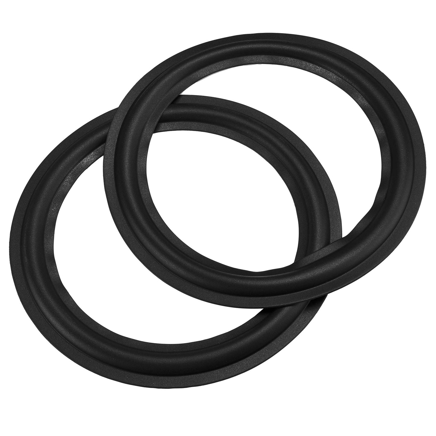 2pcs Black Color 8” Rubber Speaker Edge Surround Rings Replacement Parts for Speaker Repair or DIY (10")