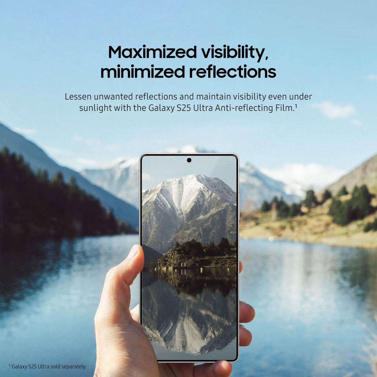 Samsung Galaxy S25 Ultra Anti-Reflecting Film, Phone Screen Protector, Increased Visibility, Dust and Fingerprint Protection, Anti-Scratch, US