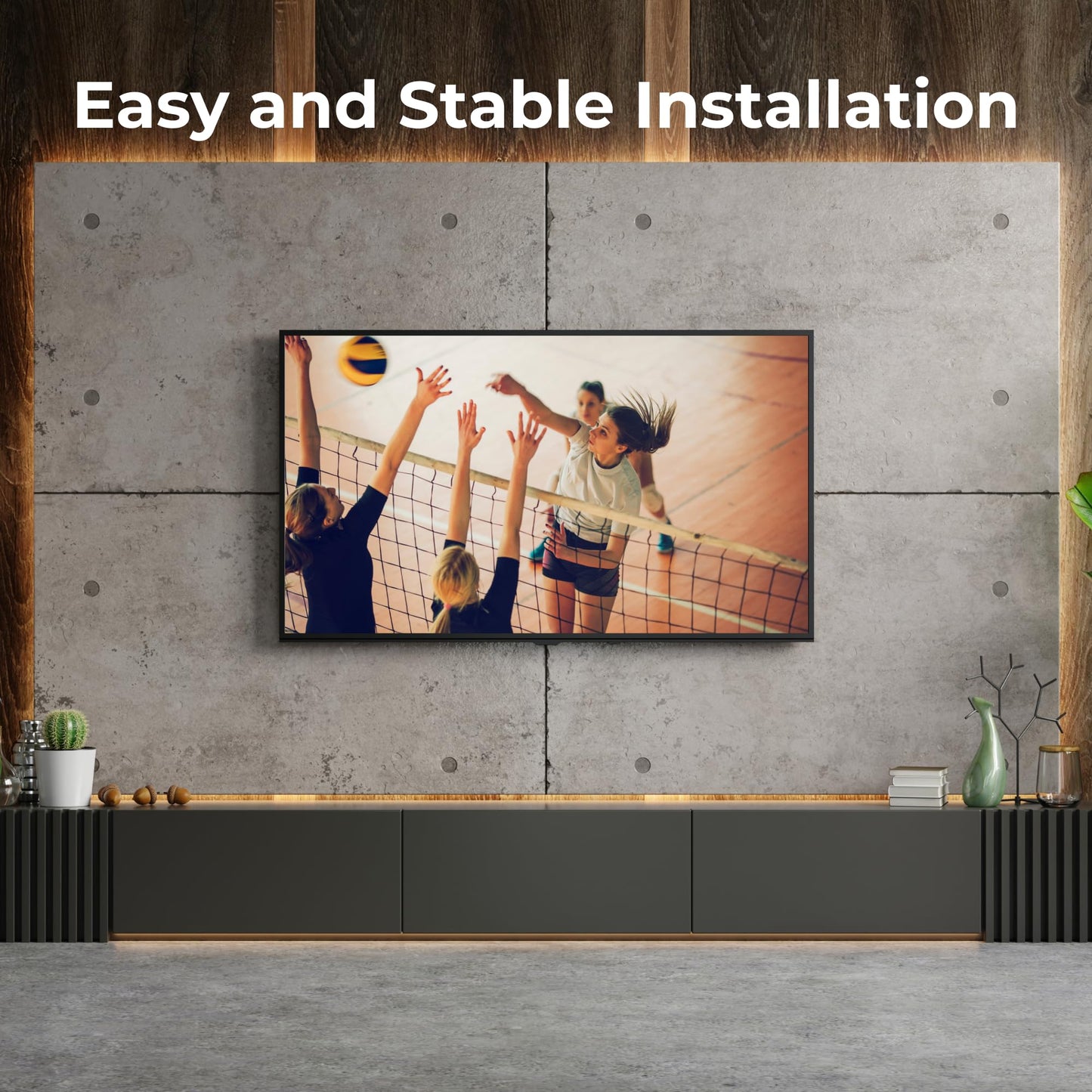 J-Tech Digital TV Video Wall Mount Kit, Fits 1 Screen 37” - 65” with Adjustable Tilt Leveling Pop Out Arms, Wide VESA Range, Holds up to 154lbs