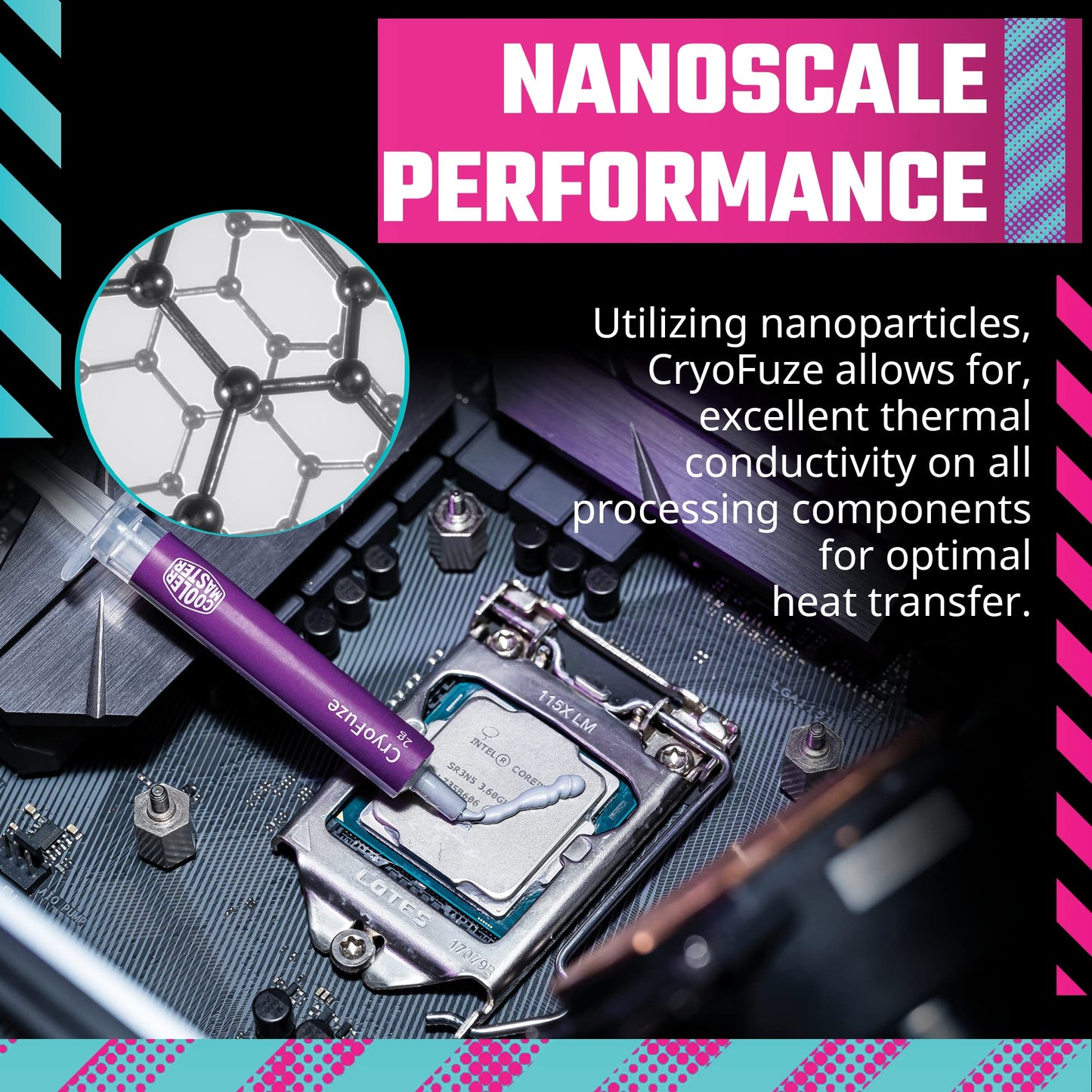 Cooler Master CryoFuze Premium Performance Thermal Paste, Nanoparticles, | 2 Grams | Thermal Compound (for GPU, CPU, Consoles, Laptops Graphics Cards