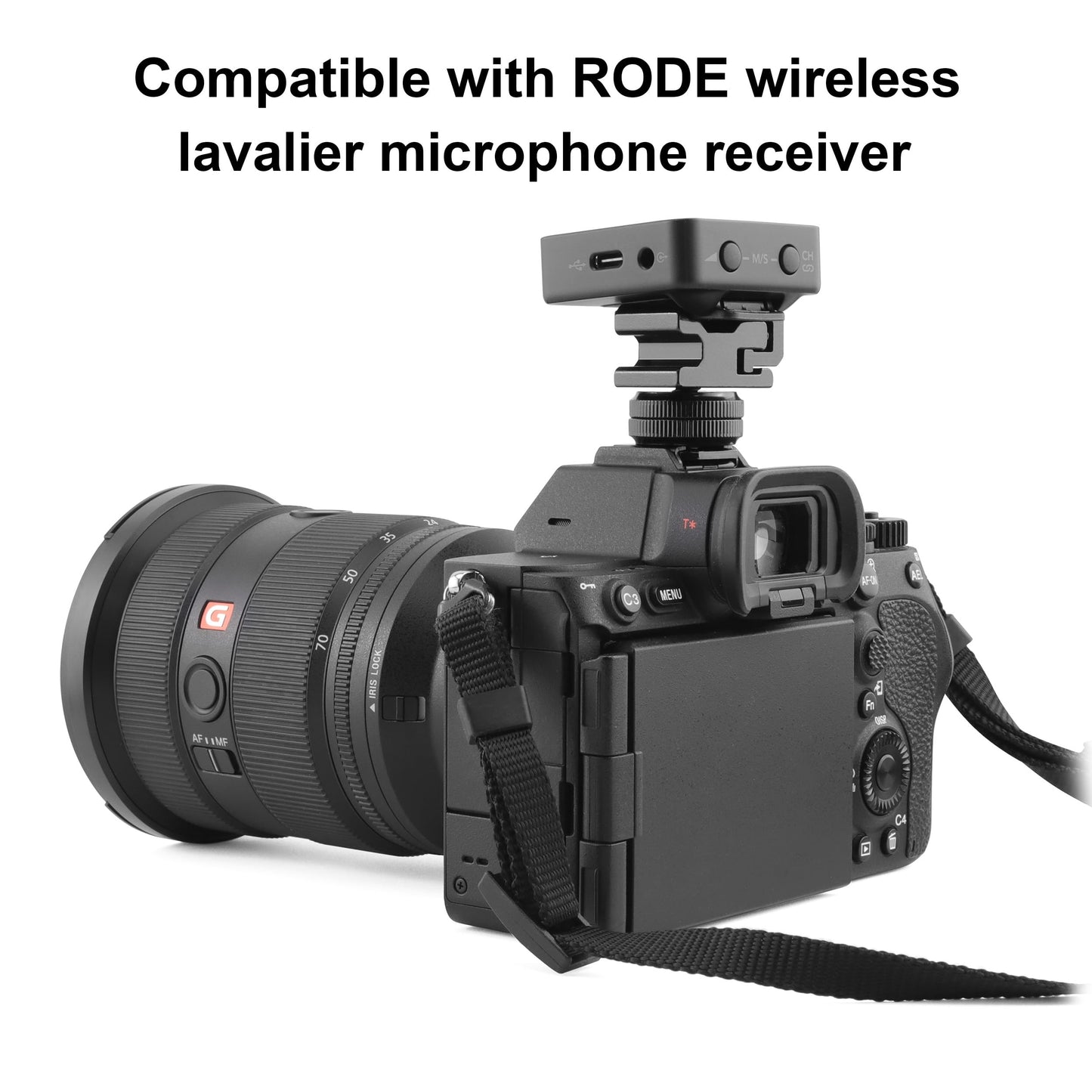 JCMOYUTY for Rode Wireless Go II / ME / PRO Cold Shoe Mount Adapter, for DJI Mic 3, Mic 2, Mic Mini, Mic 1 / Hollyland Lark M1 M2 Microphone Camera