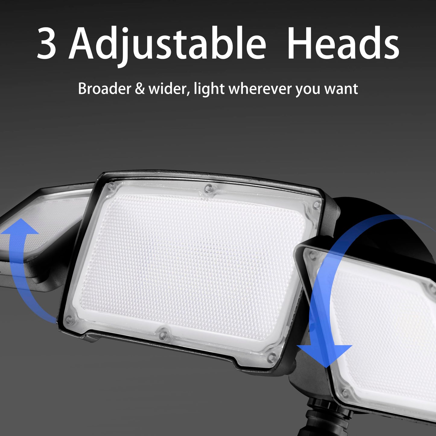 AWSENS 40W LED Security Lights Motion Sensor Light Outdoor, 180 Degree, 4000LM, 5000K, ETL Water Resistant, 3 Head Motion Detected Flood Light