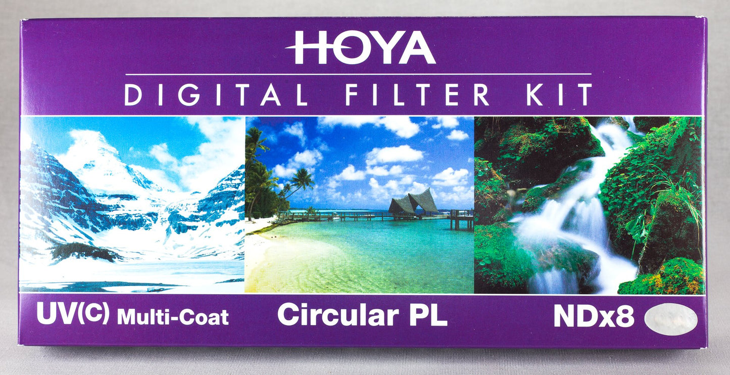 Hoya 72mm (HMC UV/Circular Polarizer / ND8) 3 Digital Filter Set with Pouch