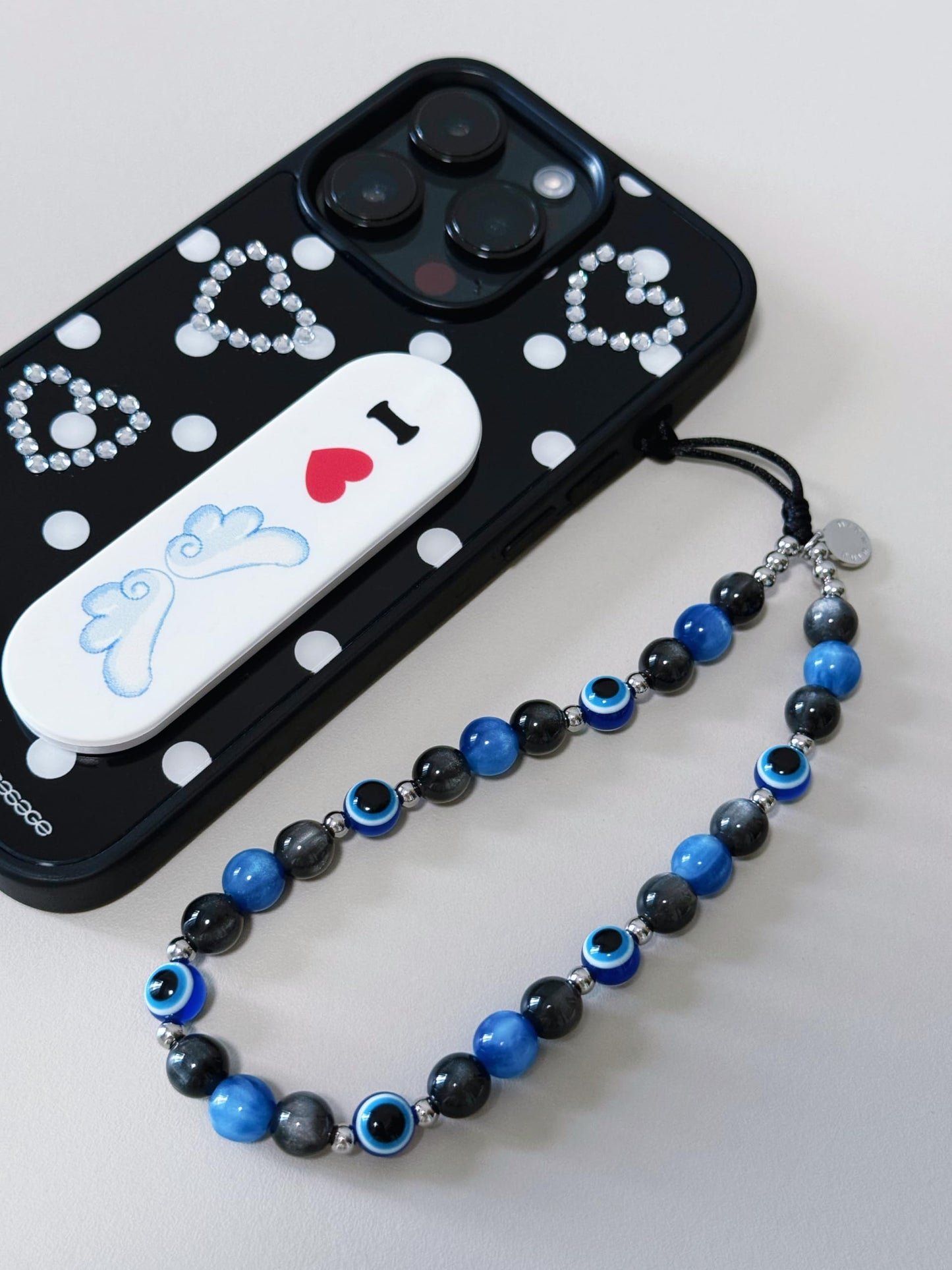 Drawwind Phone Charm Strap Cute Wrist Straps Cell Phone Charm String Y2K Aesthetic Lanyard Wristlet Chain for Case Camera AirPods Bags Keychains (Evil