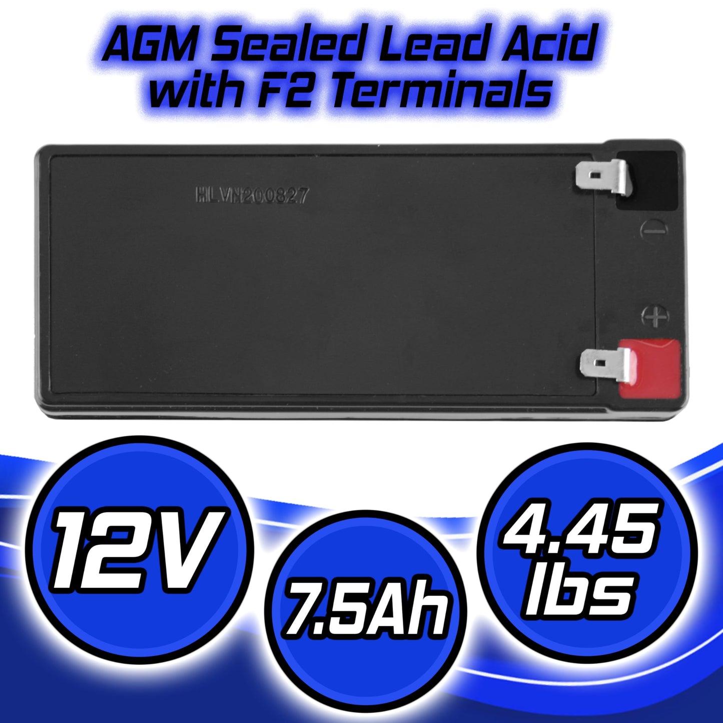 PowerStar 12V 7.5AH Replacement Batteries for CP1290 12V 7.5AH F1/F2 x2
