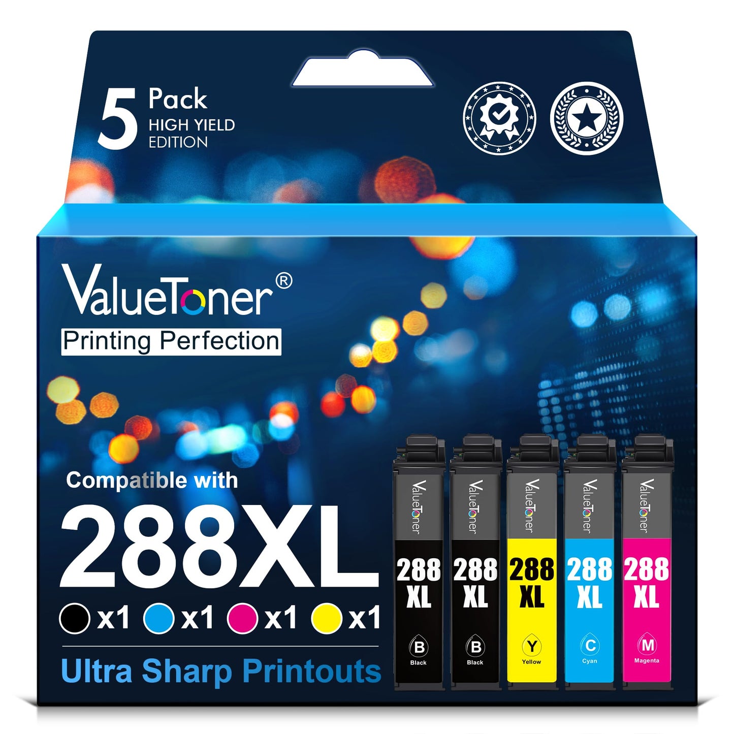 Valuetoner Remanufactured Ink Cartridge Replacement for Epson T288XL 288XL 288 XL to use with XP-430 XP-340 XP-440 XP-330 XP-434 XP-446 Printer (2