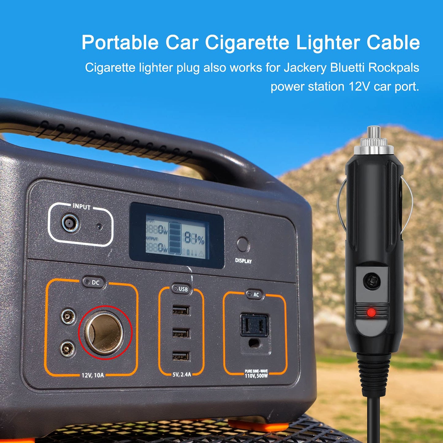 12V DC Adapter Replace Inogen One DC Power Cord BA-306, Car Charger for Inogen One G3 G4 G5/Inogen Rove 6 Oxygen Concentrator - 8.3ft Power Supply…