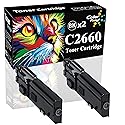 ColorPrint Compatible C2660DN Toner Cartridge Replacement for Dell C2660 2660 593-BBBU 2660dn C2665 2665dnf C2665dnf Laser Printer (2-Pack,Black,6,000