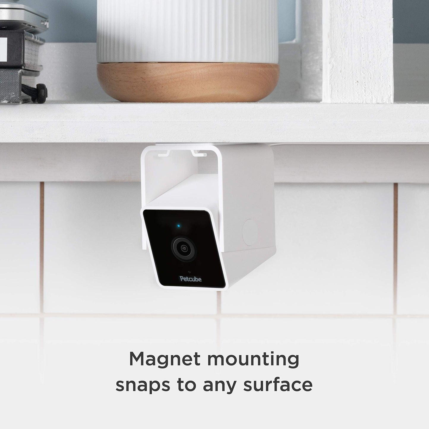 Petcube Cam Indoor Home Security Camera with 1080p HD Video, Two-Way Audio, Motion Detection, and Phone App, Night Vision Wi-Fi Camera for Apartment