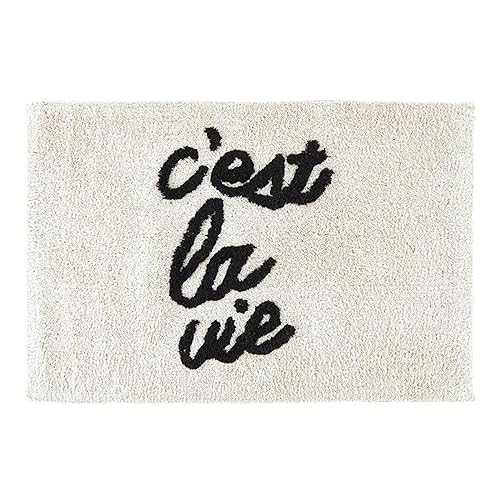 Bella Sleep + Spa Bathroom Rug 100% Cotton Plush Bath Mat, 30" W x 20" H, C'est La Vie