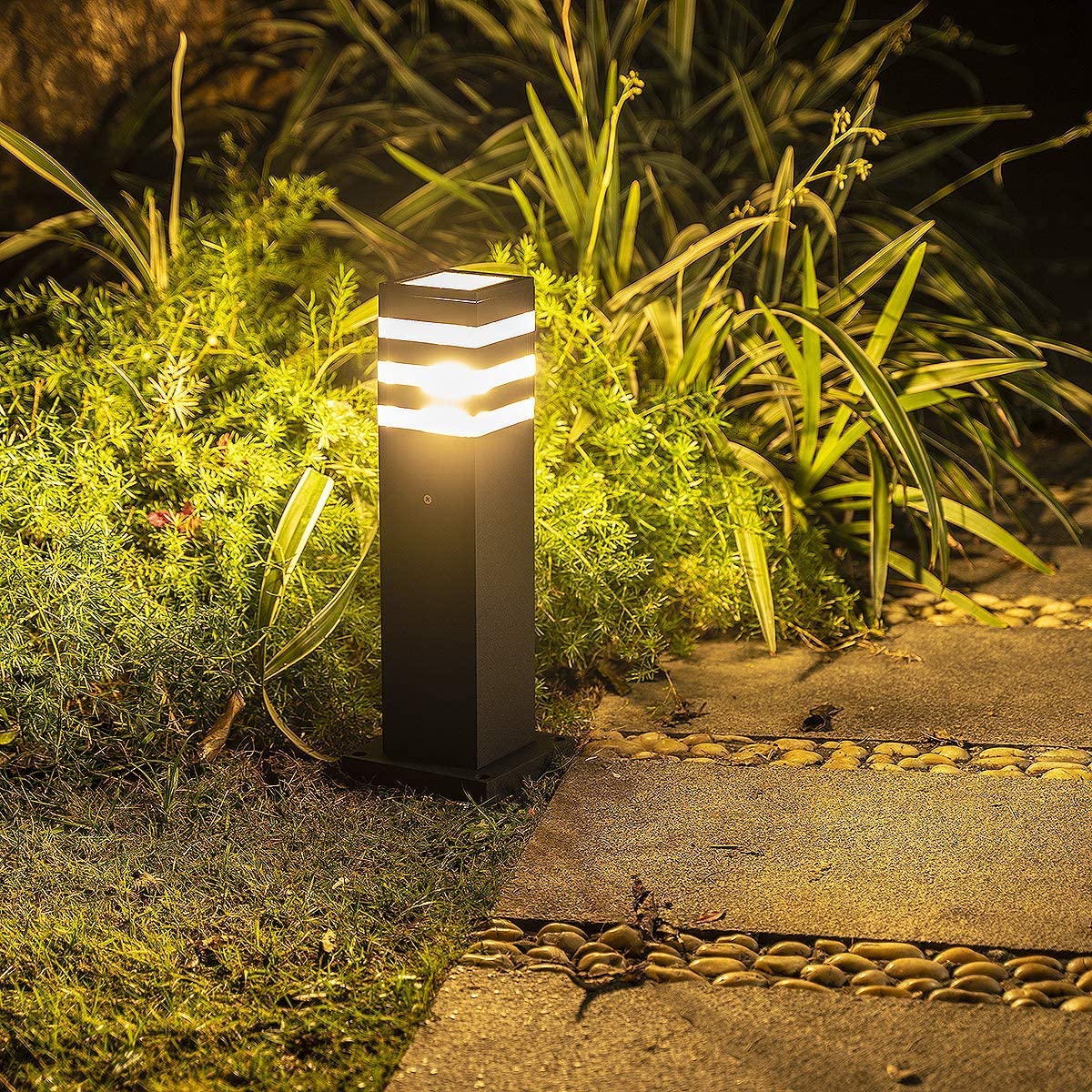 AILICIN Pathway Lights Post Lights IP55 Waterproof Outdoor Lamp Post Lawn Light Floor Lamp E26 Lampholder Hardwired Suitable for 12V / 24V / 120V