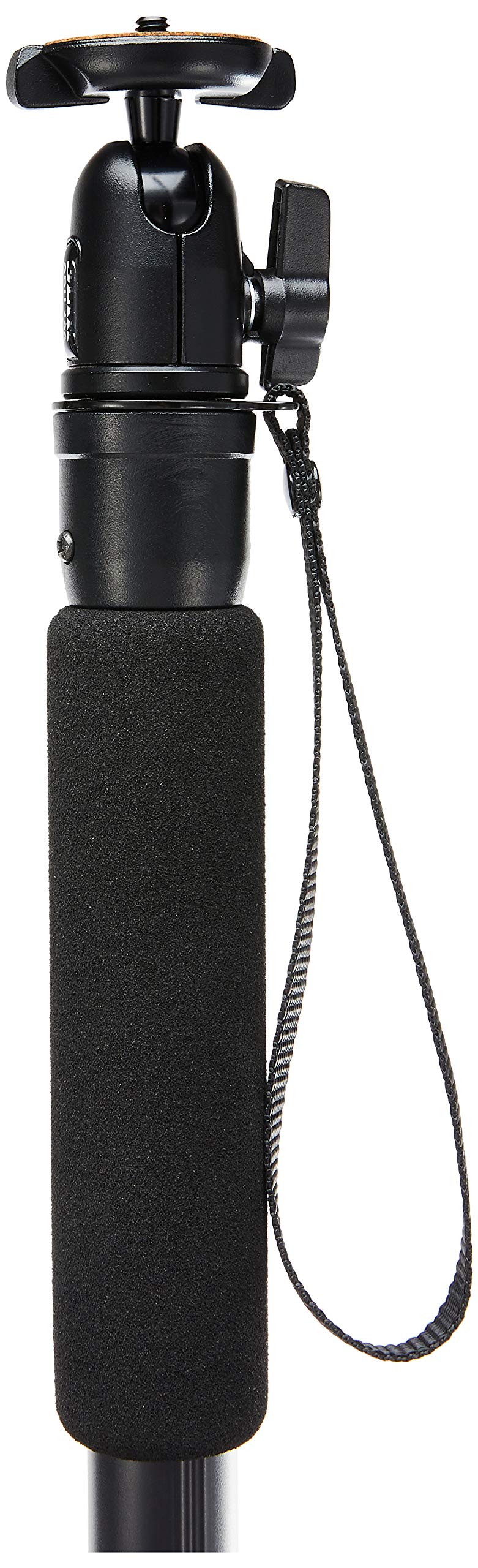 SLIK Lighty Pod III 5-Section Monopod with Mini Ballhead - Supports 6.6 lbs (3 kg), for Mirrorless/DSLR Sony Nikon Canon Fuji Cameras and More - Black