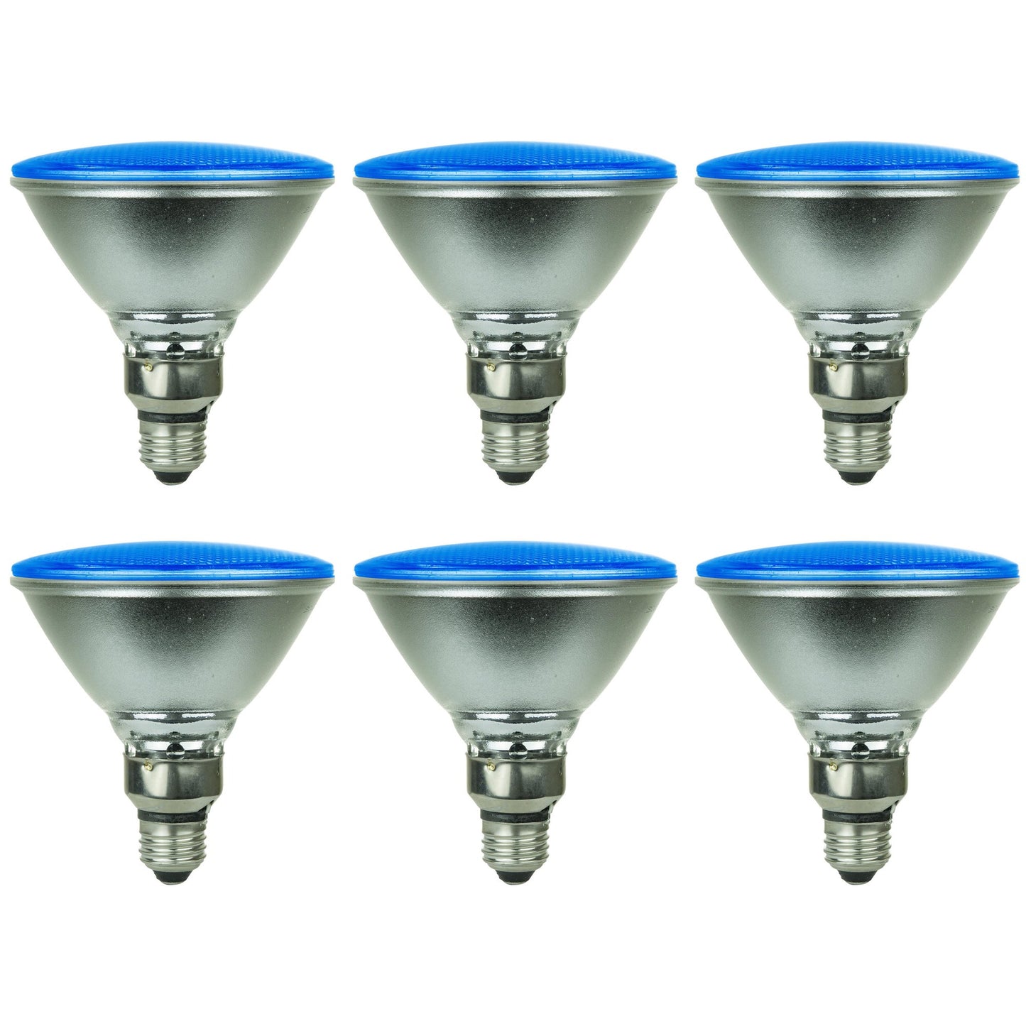 Sunlite - Blue LED PAR38 Reflector Light Bulb, 6 Watt, 120-220 Volts, Medium Base, 30,000 Hour Lamp Life, 90 Lumens, 30° Narrow Flood Beam Angle