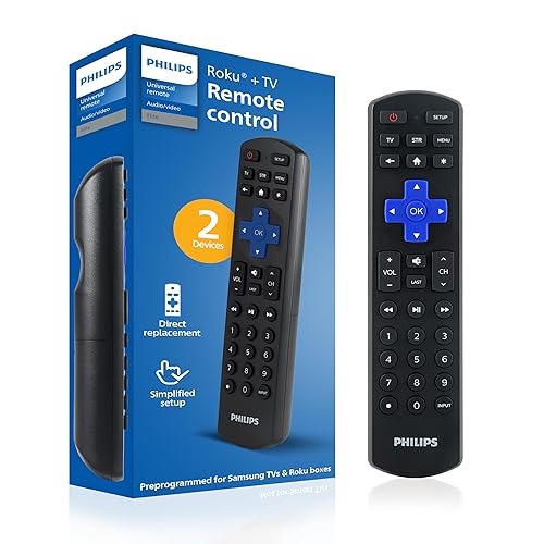 Philips Roku TV Remote Replacement, Compatible with Roku Philips TV, TCL/ONN/Hisense/Sharp/Element/Westinghouse, Roku Replacement Remote SRP6320R/27
