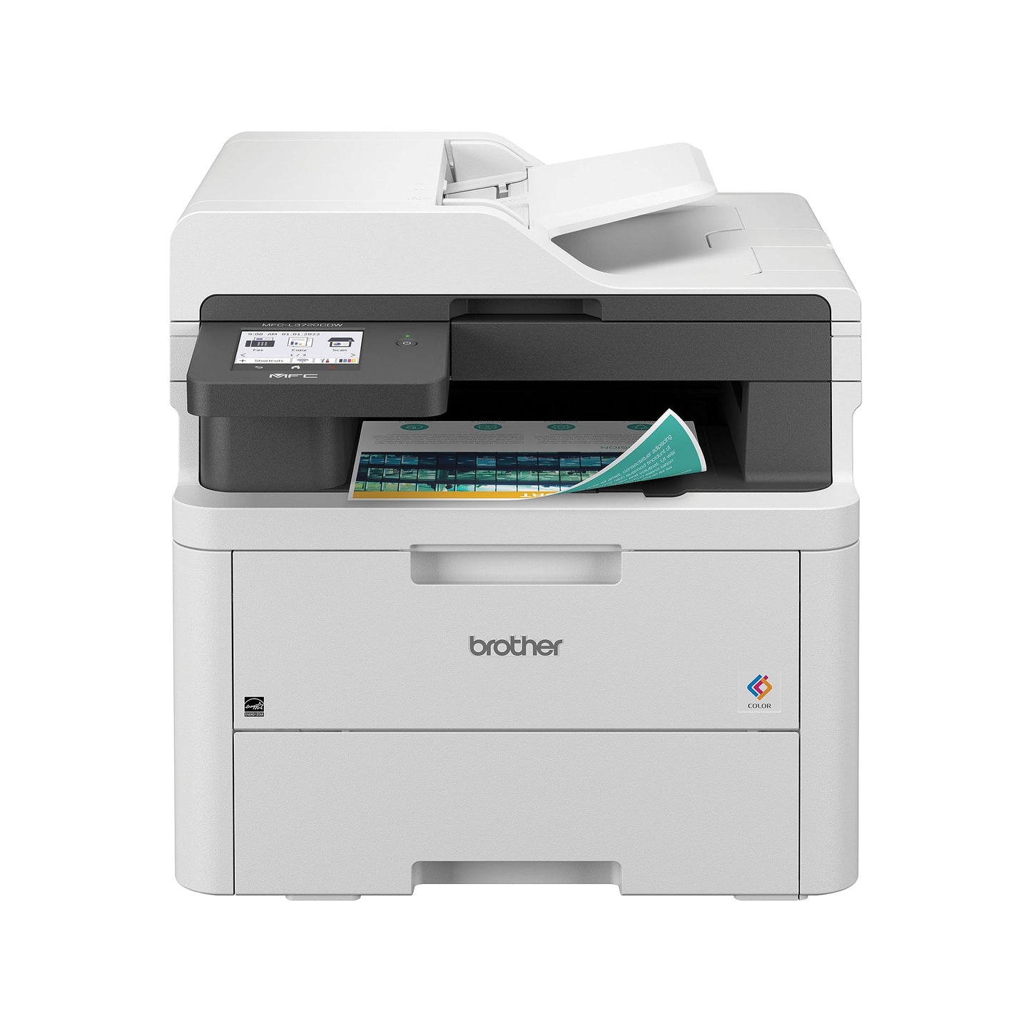 Brother MFC-L3720CDW Wireless Color Laser Printer with Scanner, Copier and Fax | Auto Duplex and 250-Sheet Capacity | Includes Refresh Subscription