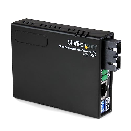 StarTech.com Multimode (MM) SC Fiber Media Converter for 10/100Mbps Network - Ethernet to SC MM Fiber Media Converter - 2 km / 1.2 m, TAA (MCM110SC2)