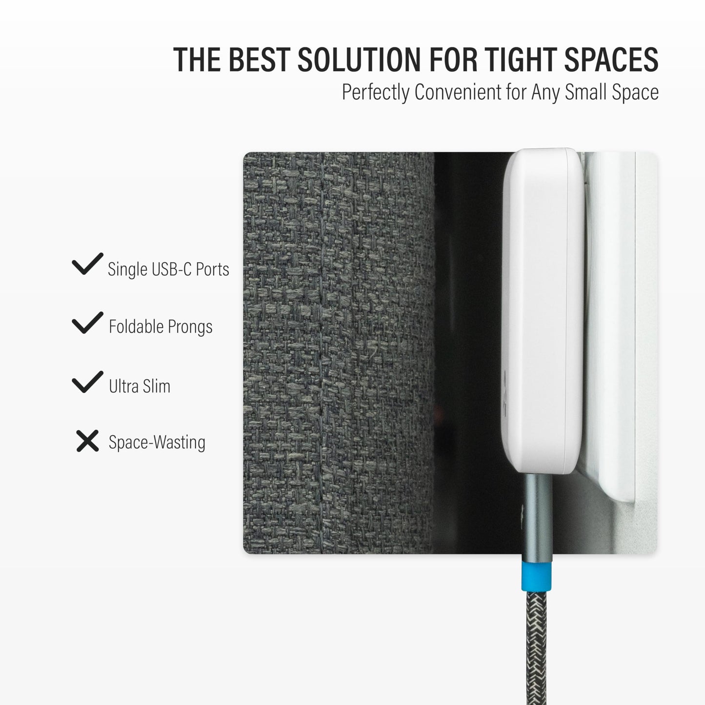 Nimble Wally Ultra Flat USB C Charger, 30W Slim Wall Charger Travel Ready Fast Charging Block, Foldable Power Adapter for Macbook iPhone