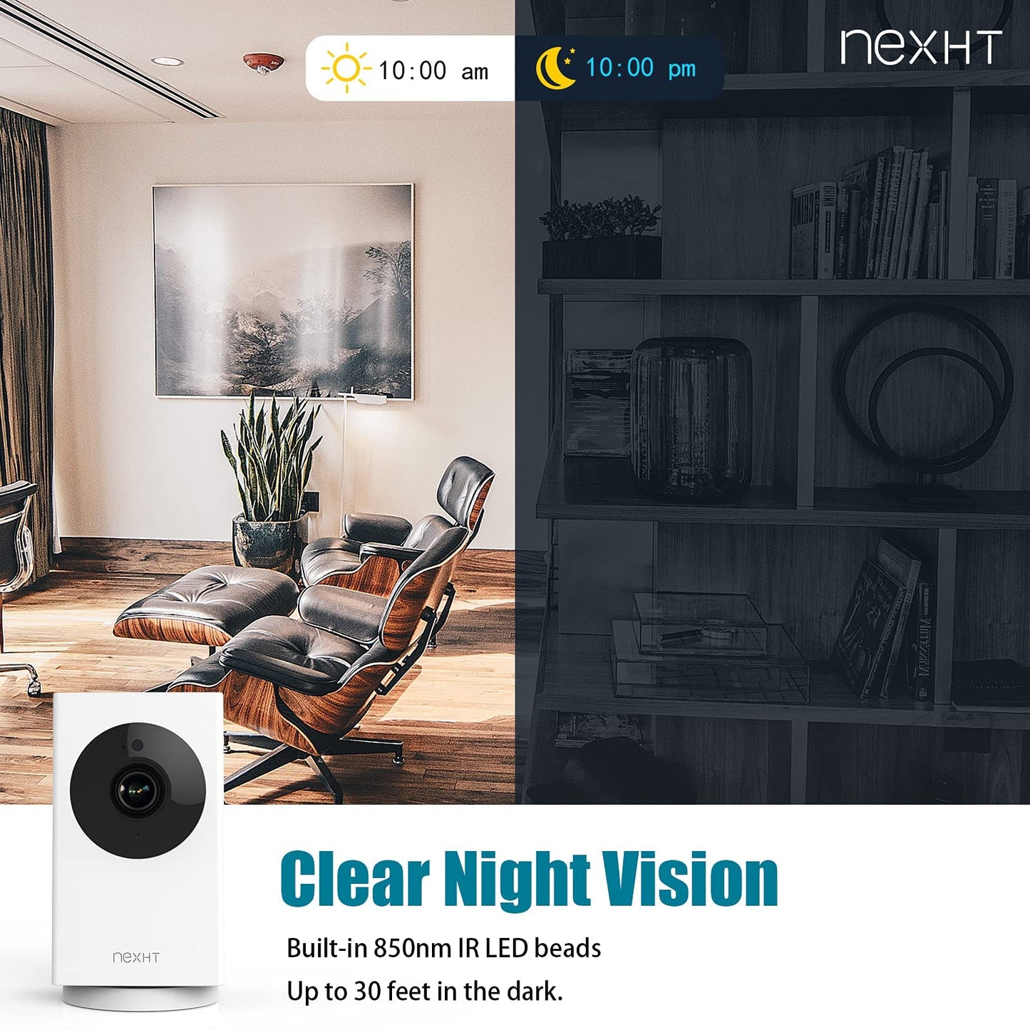 UGOHO.ME 1080P Pan/Tilt/Zoom Indoor Smart Camera Wi-Fi Viewing for Baby, Elderly, Pet, with Night Vision, Motion Detection and 2-Way Audio (86336)