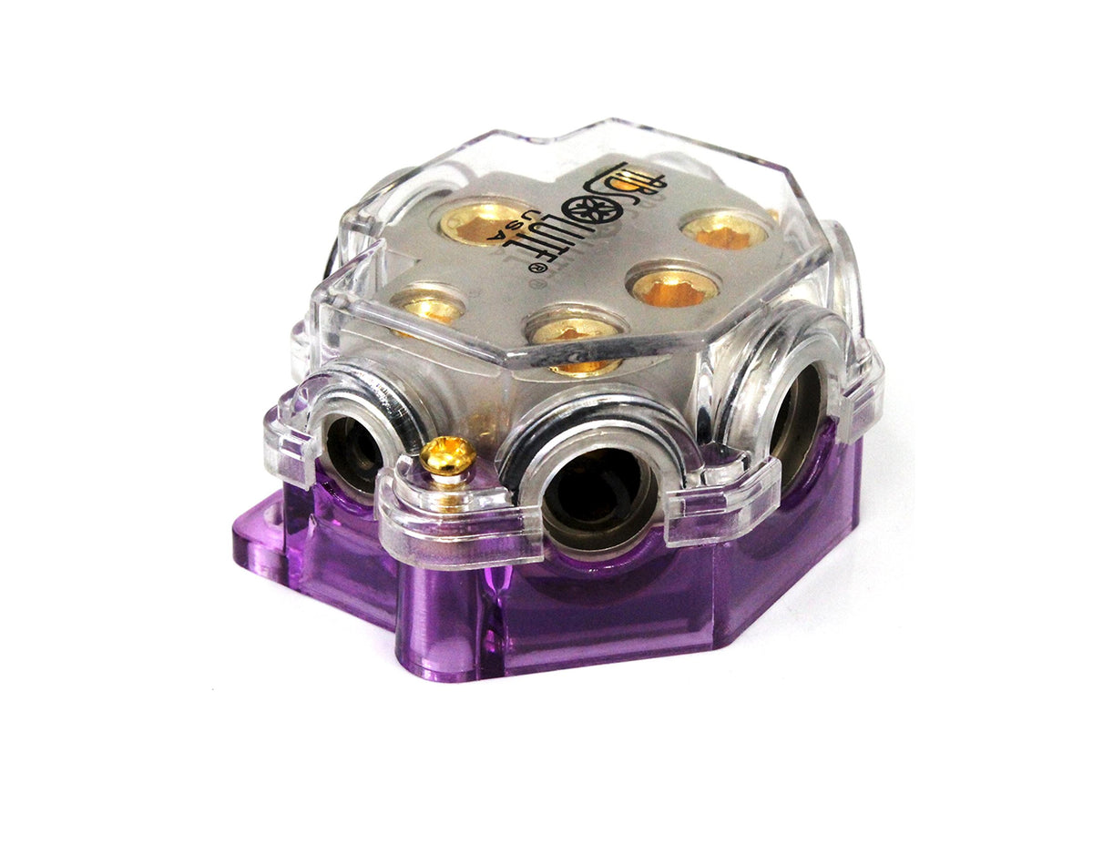 Absolute PD-150C 0-2-4 Gauge 1 in 5 Ways Out Power Splitter Distribution Block