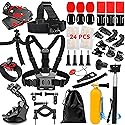 lifelimit Accessories 62 in 1 Accessories Starter Kit Compatible with All Gopro Hero 13/12/11/10/9/8 max Fusion/Session/HD Black White Silver AKASO