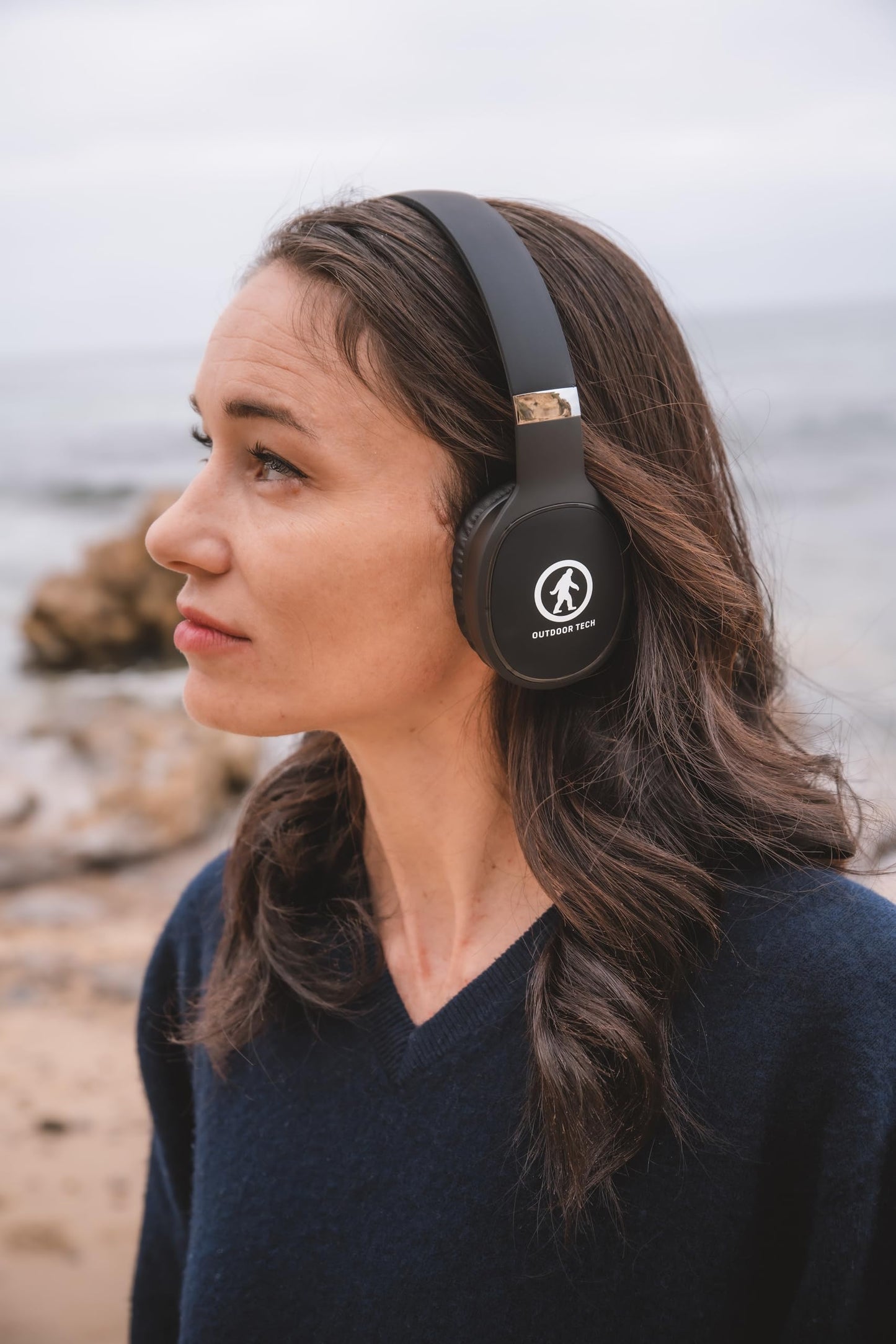 Outdoor Tech - Komodo Over-The-Ear Bluetooth Headphones, Black - Wired and Wireless, Touch Controls for Music, Microphone, and Answering Phone Calls