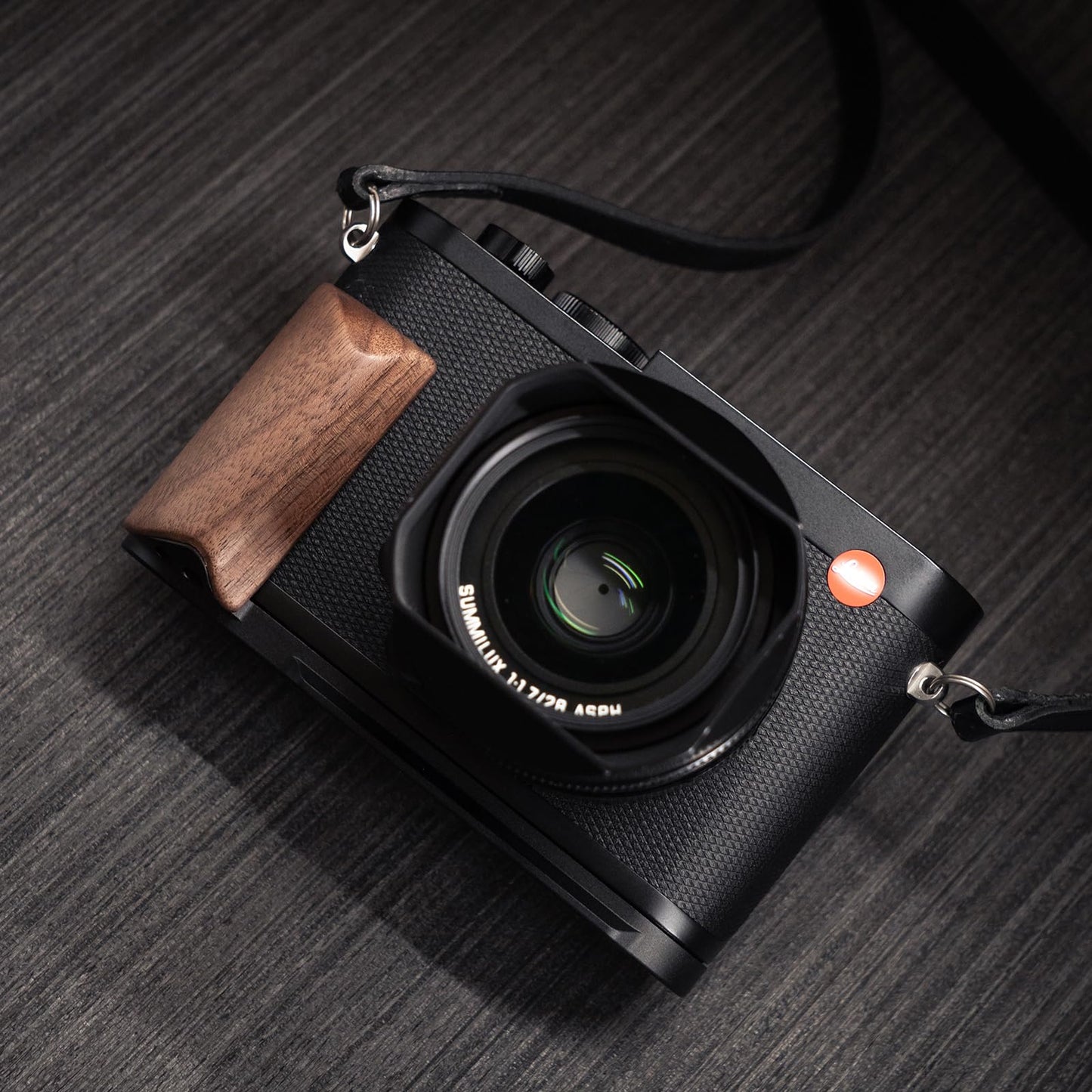 Iborrys L-Shaped Camera Handle ?Compatible with Leica Q3 Camera ?Precious Vintage Solid Wood Grip | Handcrafted by Experienced Artisans (Walnut)