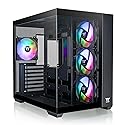 Thermaltake View 380 TG ARGB Black ATX Case; 4x120mm ARGB Fans Included; Supports Hidden-Connector Motherboard; Front & Side Dual Tempered Glass