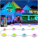 LETIANPAI 300FT Permanent Outdoor Lights,RGB Eaves Light with App Control Remote,DIY Scene Modes IP67 Waterproof Under Eave Lighting,Outdoor Lights