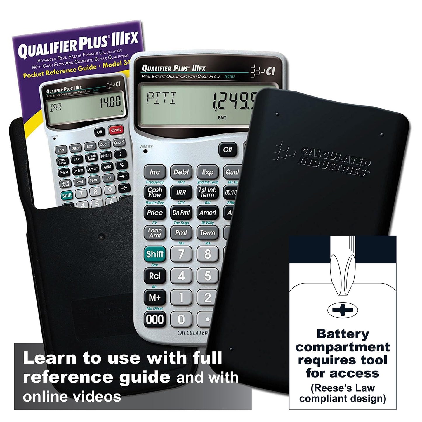 Calculated Industries 3430 Qualifier Plus IIIfx Advanced Real Estate Mortgage Finance Calculator | Clearly-Labeled Keys | Buyer Pre-Qualifying |