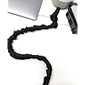 Night Lamp Cord Cover Thin-Style Faux Silk 9 ft Long Black