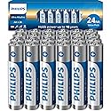 PHILIPS AA Batteries 24 Pack | 1.5v Ultra Alkaline Double A Battery | Long-Lasting | 10-Year Shelf Life | 132% More Power Then Industry Standard…