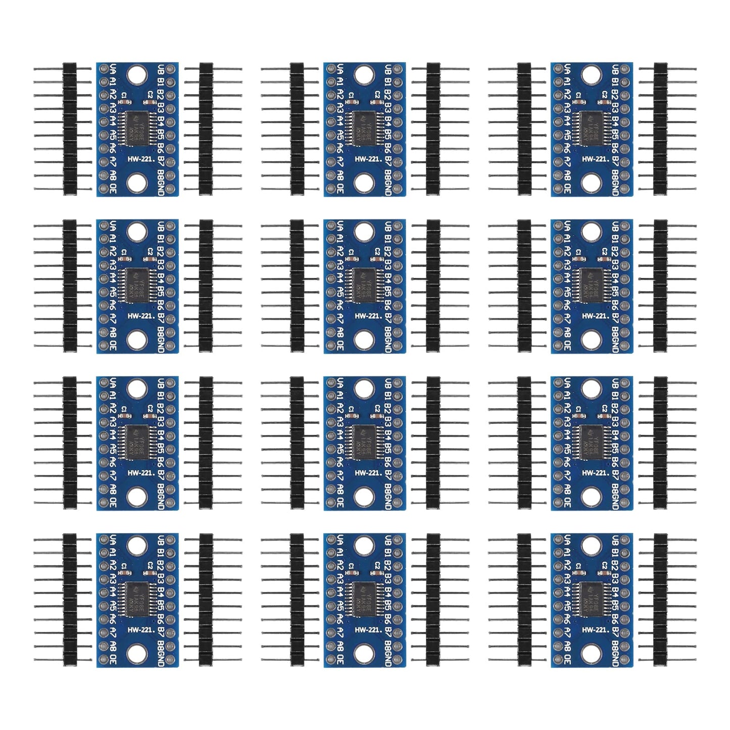 Diitao 12PCS TXS0108E High Speed Full Logic Level Converter,8-Bit 8 Channel Logic Level Converter Shifter 3.3V 5V Bi-Directional Converter Module