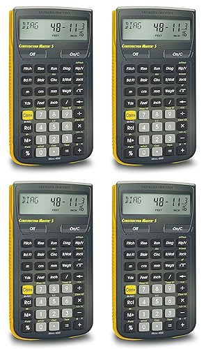 Calculated Industries 4050 Construction Master 5 Construction Calculator Pack of 4