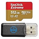 SanDisk MicroSD 512GB Extreme Memory Card Compatible with Insta360 Ace, Ace Pro and Ace Pro 2 Action Camera (SDSQXAV-512G-GN6MN) C10 V30 Bundle