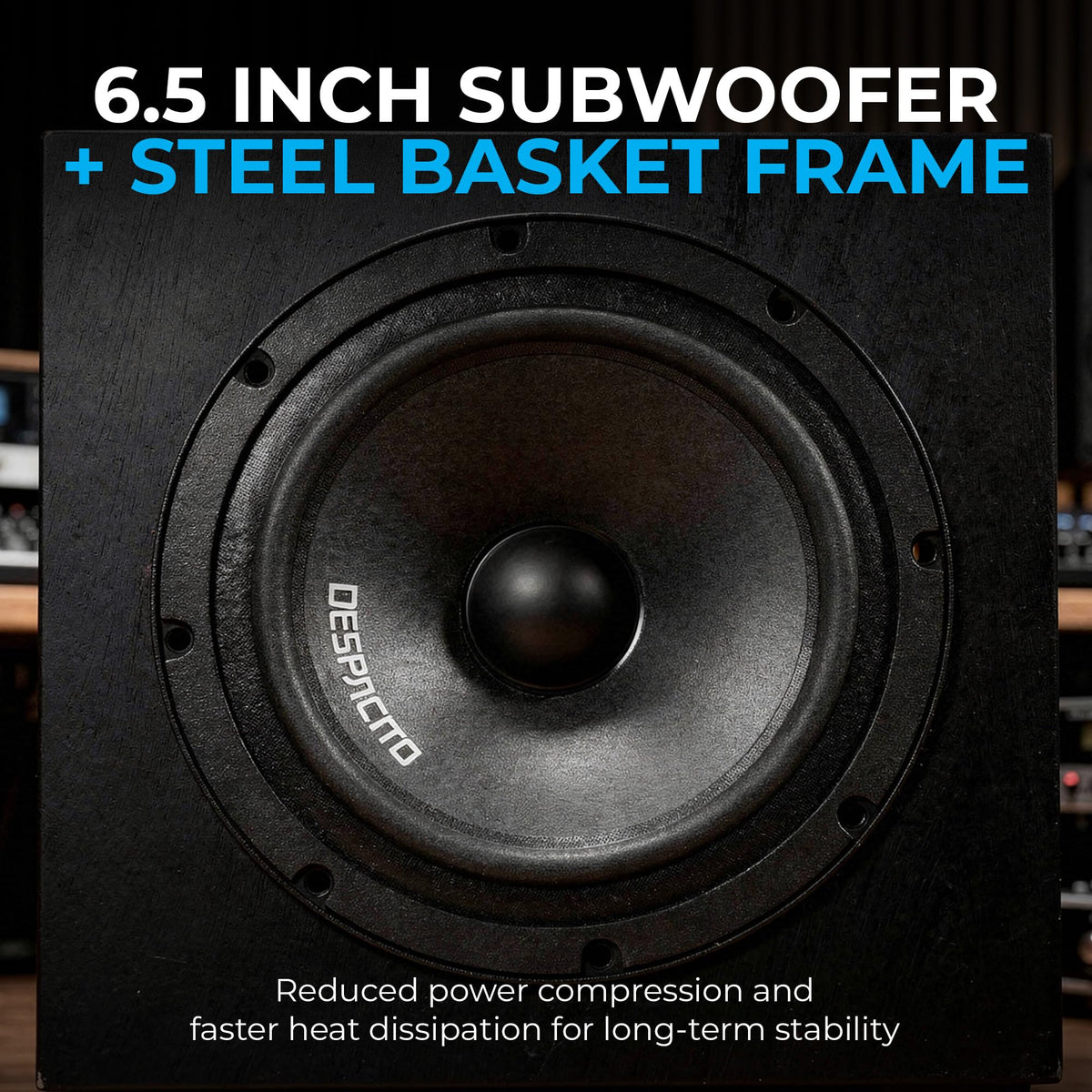 DEEJAY LED 6.5-Inch Midrange Speaker, Sealed Back, 8 Ohm, 150W RMS / 300W Program Power, High Output Ideal for Car Audio or PA
