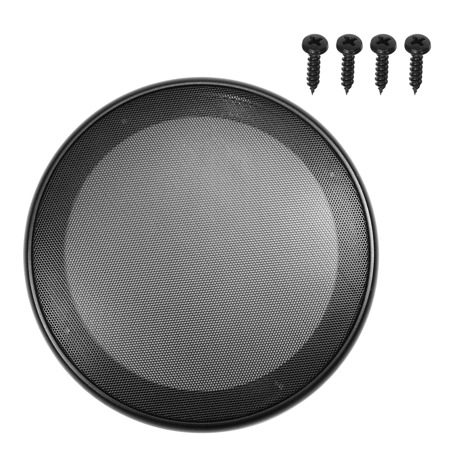 Fielect 2Pcs 8" Speaker Grill Cover Mesh Decorative Circle Woofer Guard Protector Cover Audio Accessories Black Cloth Cover with 8 Screws