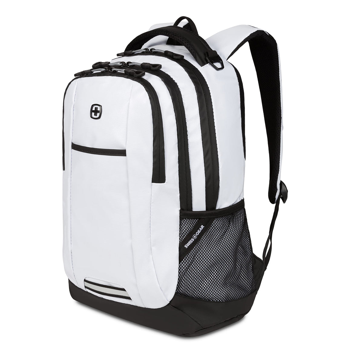 SWISSGEAR Cecil 18-Inch Laptop Backpack Fits 16-Inch Laptop, Travel Daypack with Organizer Pockets, Water Bottle Holders & Padded Straps - White
